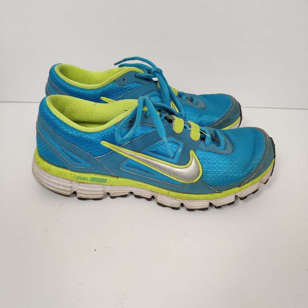 Nike Dual Fusion Athletic Running Shoes Women's Size 9 Blue Green Gorpcore Gym